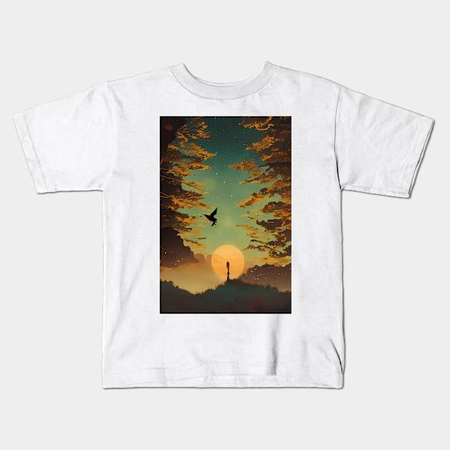 Bird Kids T-Shirt by Artieries1